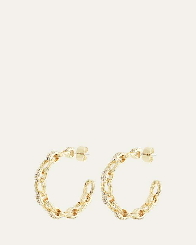 Enchanted Forest Chain Hoop Earrings